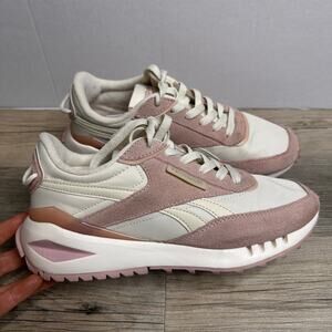 Reebok Womens Forte Racer Athletic Shoes Chunky Casual Trainers Blush Pink 7.5